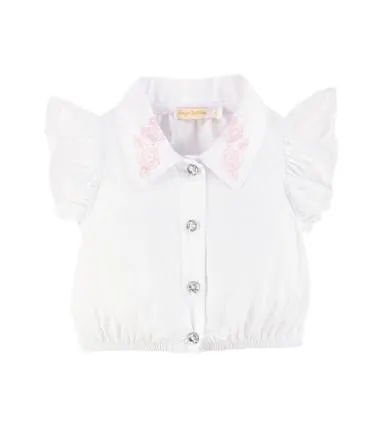 Blusa Blanca con Bobos | Colección Fantasy Dream