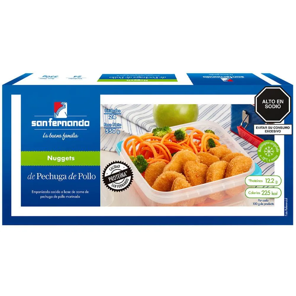 Nuggets Pechuga de Pollo San Fernando Caja 24un