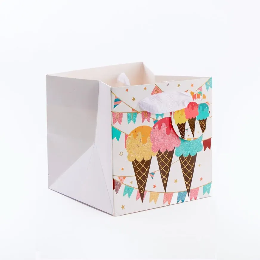 Bolsa Regalo De Cumpleaños Extra Grande Banda Glitter