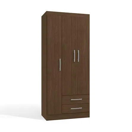 Ropero MDP Jacaranda Orange Modelo Cali 3 Puertas 2 Cajones Marrón