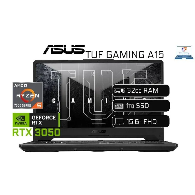 Laptop Gamer Asus Ryzen 5 7535HS 32GB RAM 1TB SSD 4GB Video 1TB HDD EXTERNO