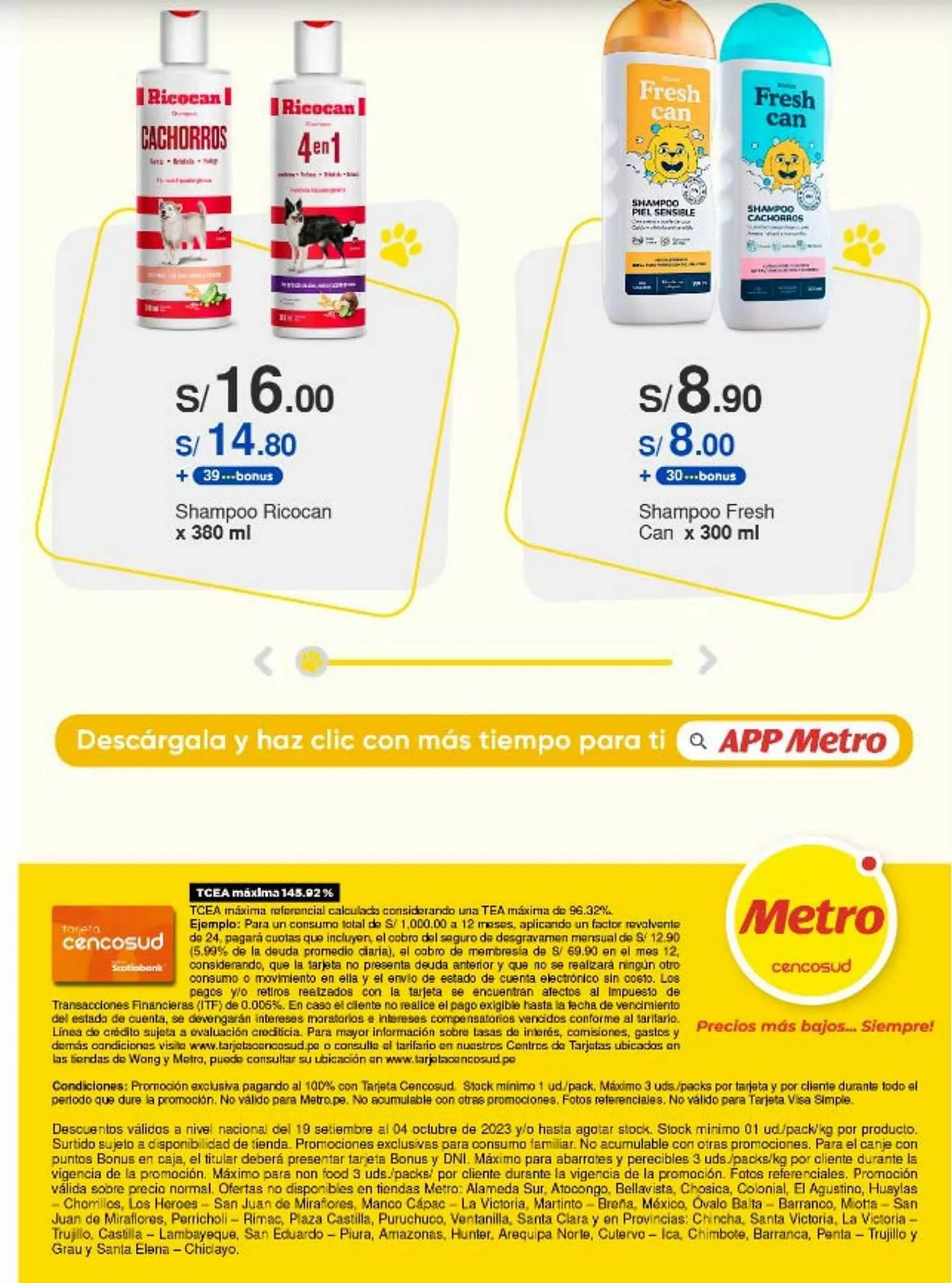 Catalogo de Catálogo Metro 19 de setiembre al 4 de octubre 2023 - Pag 18