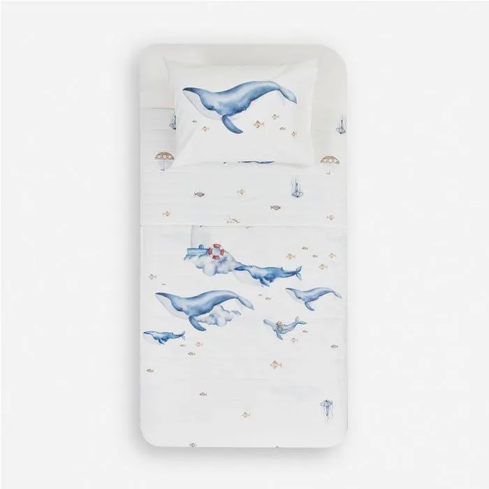 Cobertor Algodón Kids Reversible Ballenas