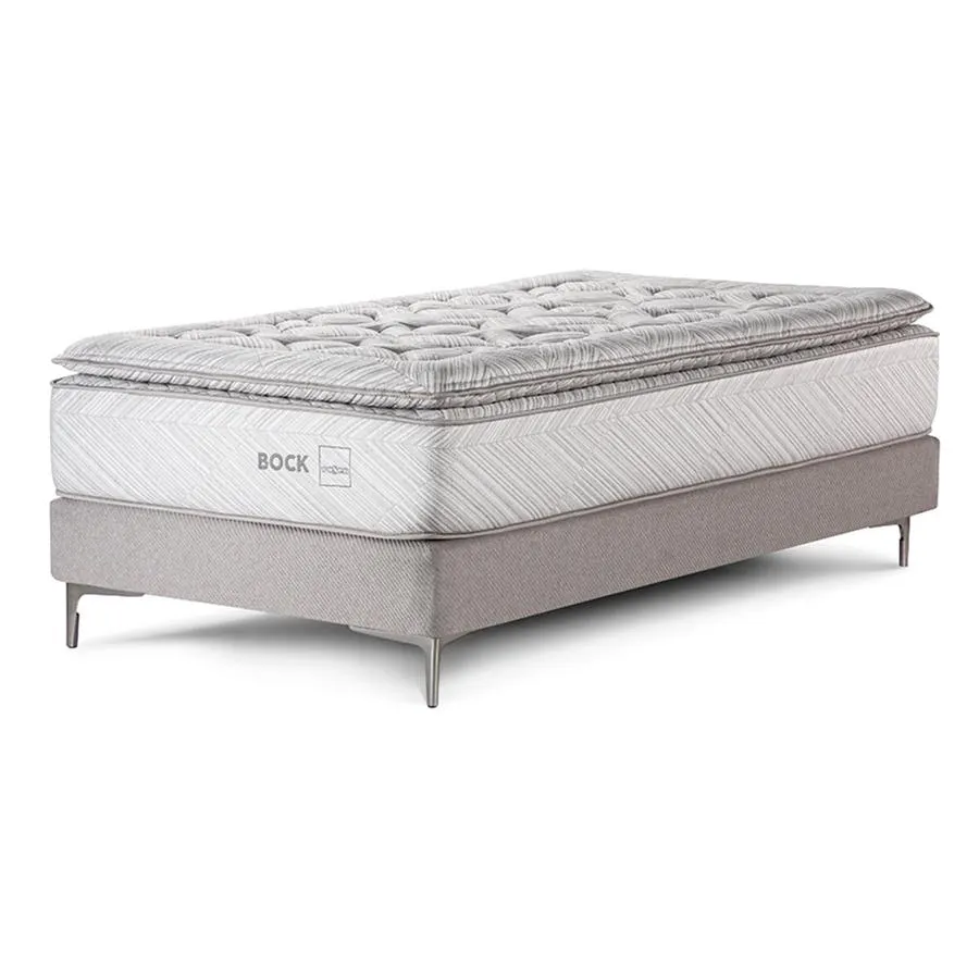 Cama Box Spring Bock 1,5 Plazas 105 x 190 cm