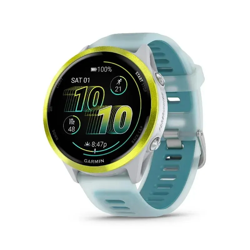 Smartwatch Garmin Forerunner 570 47Mm Blanco Amarillo Running Deporte GPS Fitness