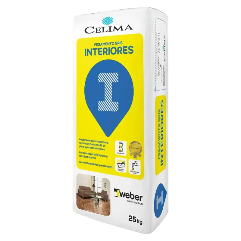 Pegamento para Cerámicas Interiores 25 kg Gris