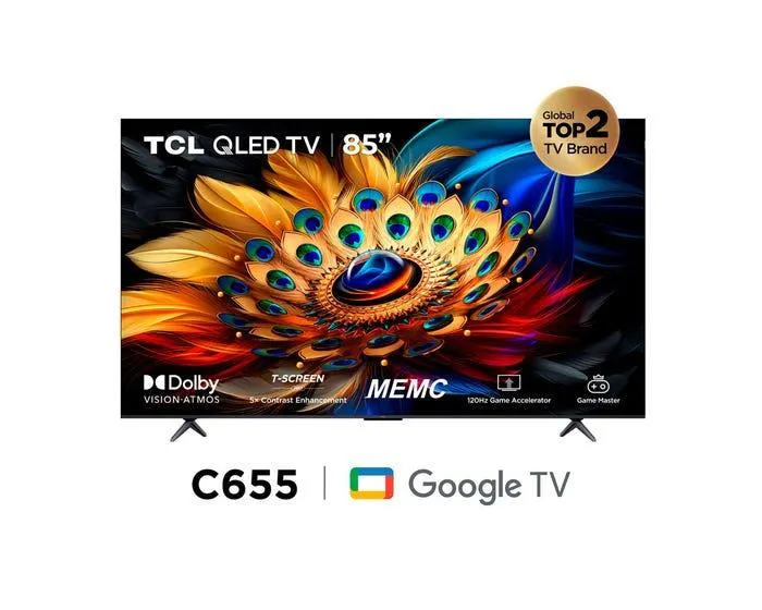 Televisor TCL SMART TV 85" QLED 4K UHD 85C655