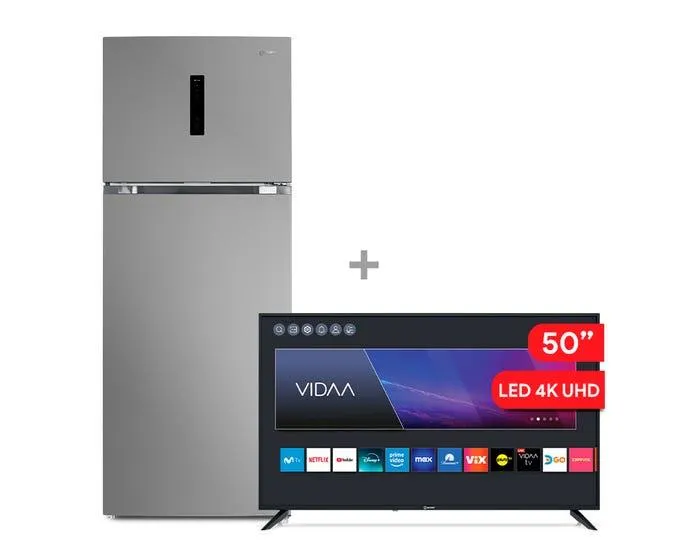 Refrigeradora Miray RM-465HI + Televisor Miray Led 4K Smart 50" MK50-E204