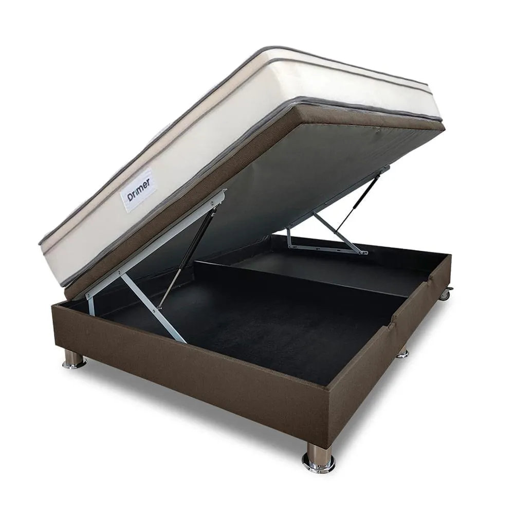 Cama Practibox Antiácaros Pocket Premium | 1.5 Plazas Marrón