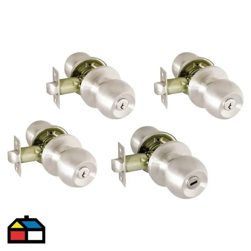 Cerradura de Pomo 3 Dormitorios y 1 Baño Yale