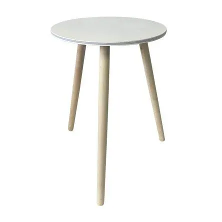 Mesa Auxiliar Redonda MDF Neón Orange