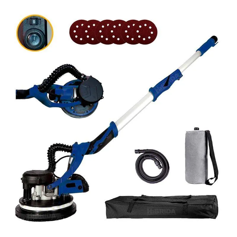 LIJADORA DE PARED Y TECHO DRYWALL 225MM CON ASPIRADORA Y LUZ