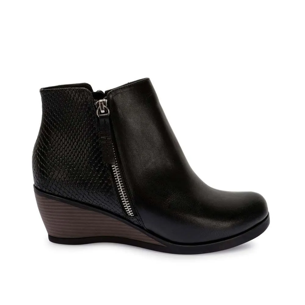 Botín Casual LINDA-2515 Negro Viale Cuero