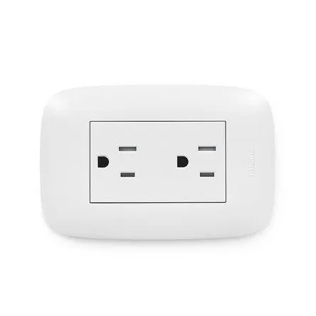 Tomacorriente Doble Empotrable Bticino Sencia Blanco 15A/250V