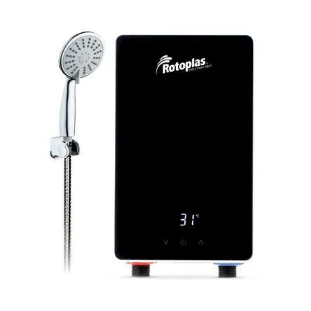 Rapiducha Eléctrica Rotoplas New Compact 4500W Negro