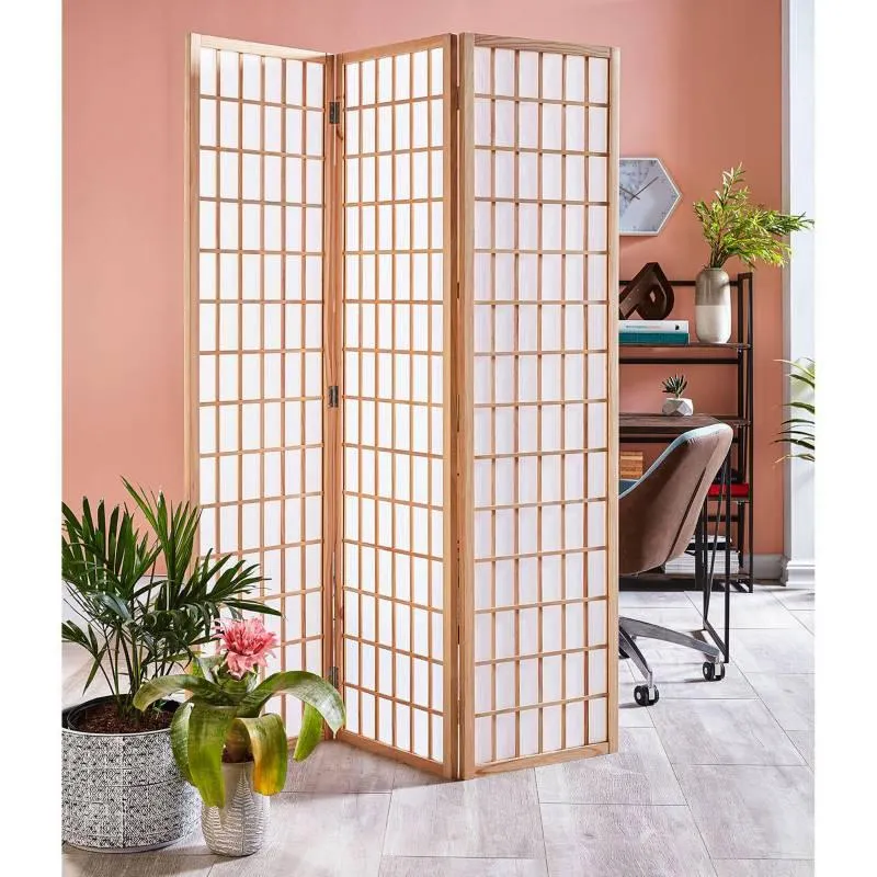 Biombo 3 Paneles Natural