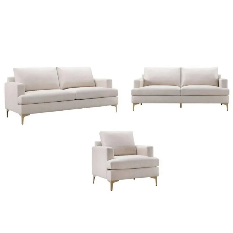 Juego de Sala 3 2 1 Zeika Alto Hogar Crema