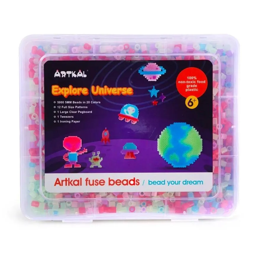 Set Pixi Beads Glow In The Dark Caja X 20 Colores