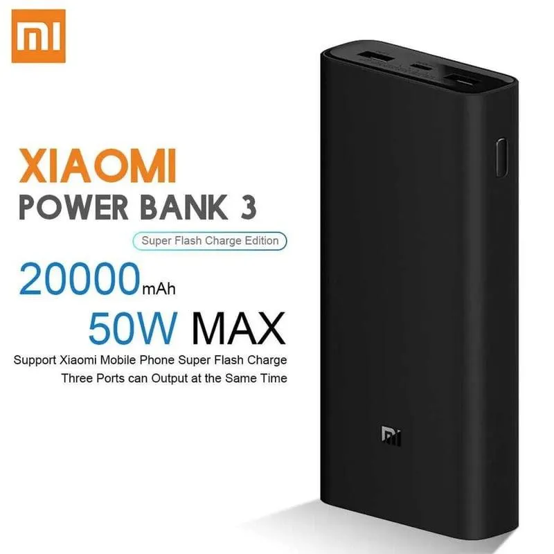 Batería Portátil Xiaomi Carga Ultra Rápida 50w 20000 mha