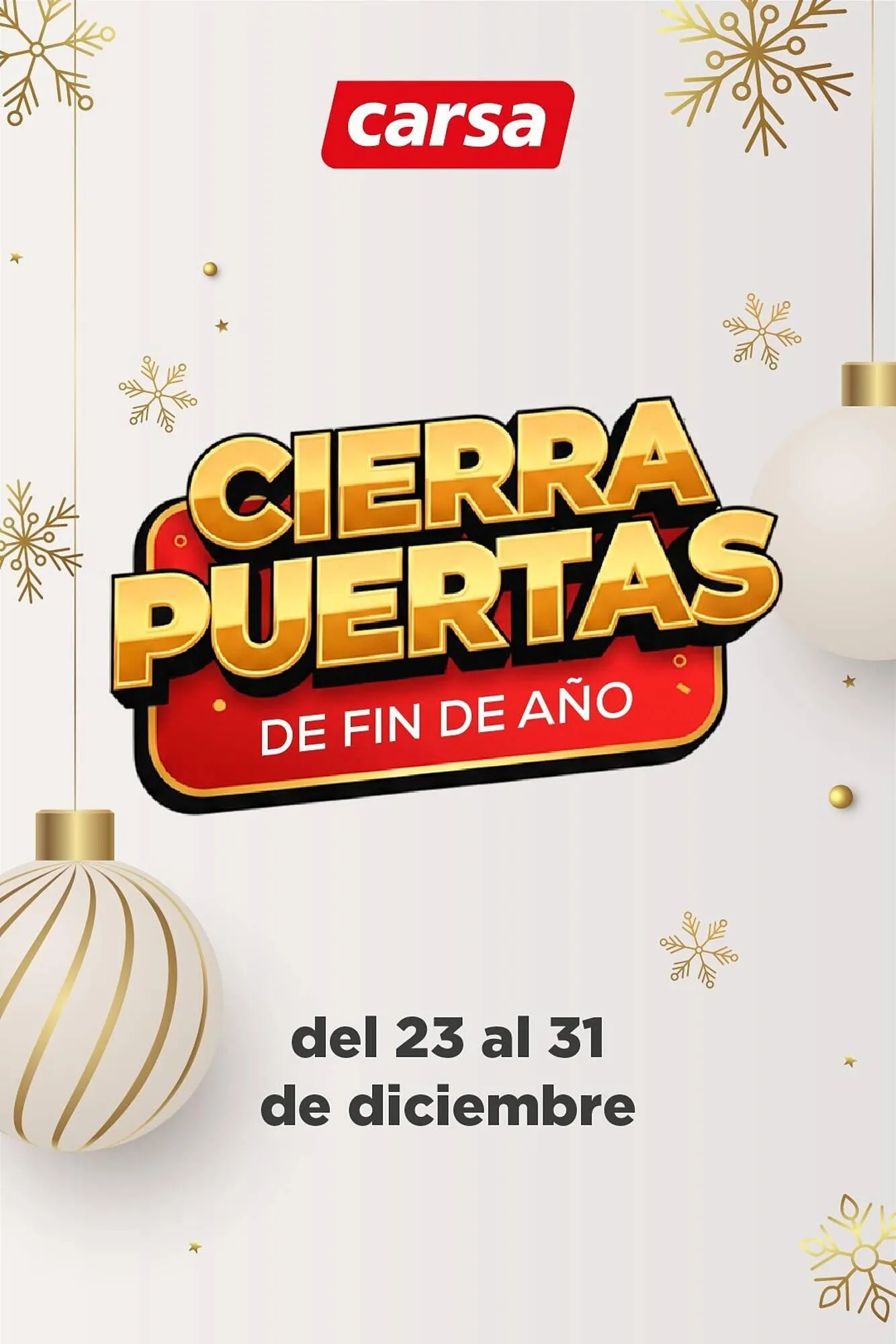 Catalogo de Catálogo Carsa 23 de diciembre al 31 de diciembre 2025 - Pag 1