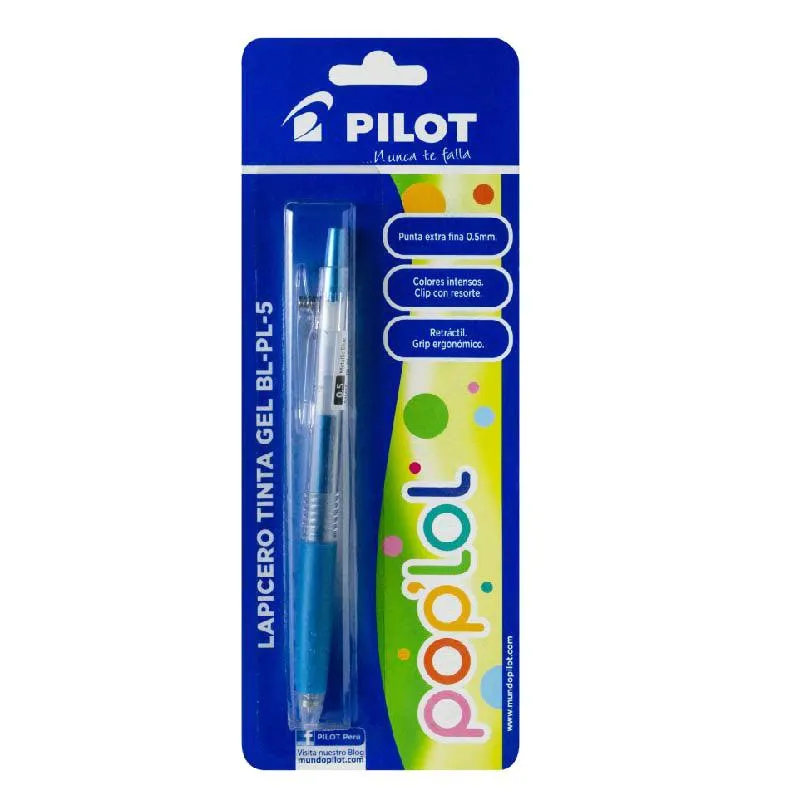 Bolígrafo Pilot Pop Lol Tinta Gel Blister Azul Metálico