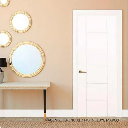 Puerta Contraplacada HDF Dimfer Modelo Opera Blanco 75x207 cm