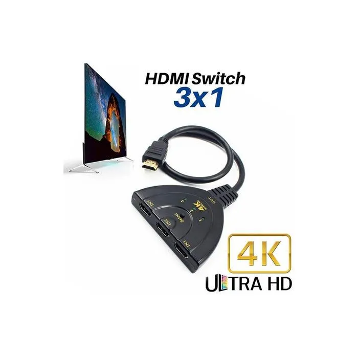 Amplificador de señal 4K UHD HDMI Splitter 3x1