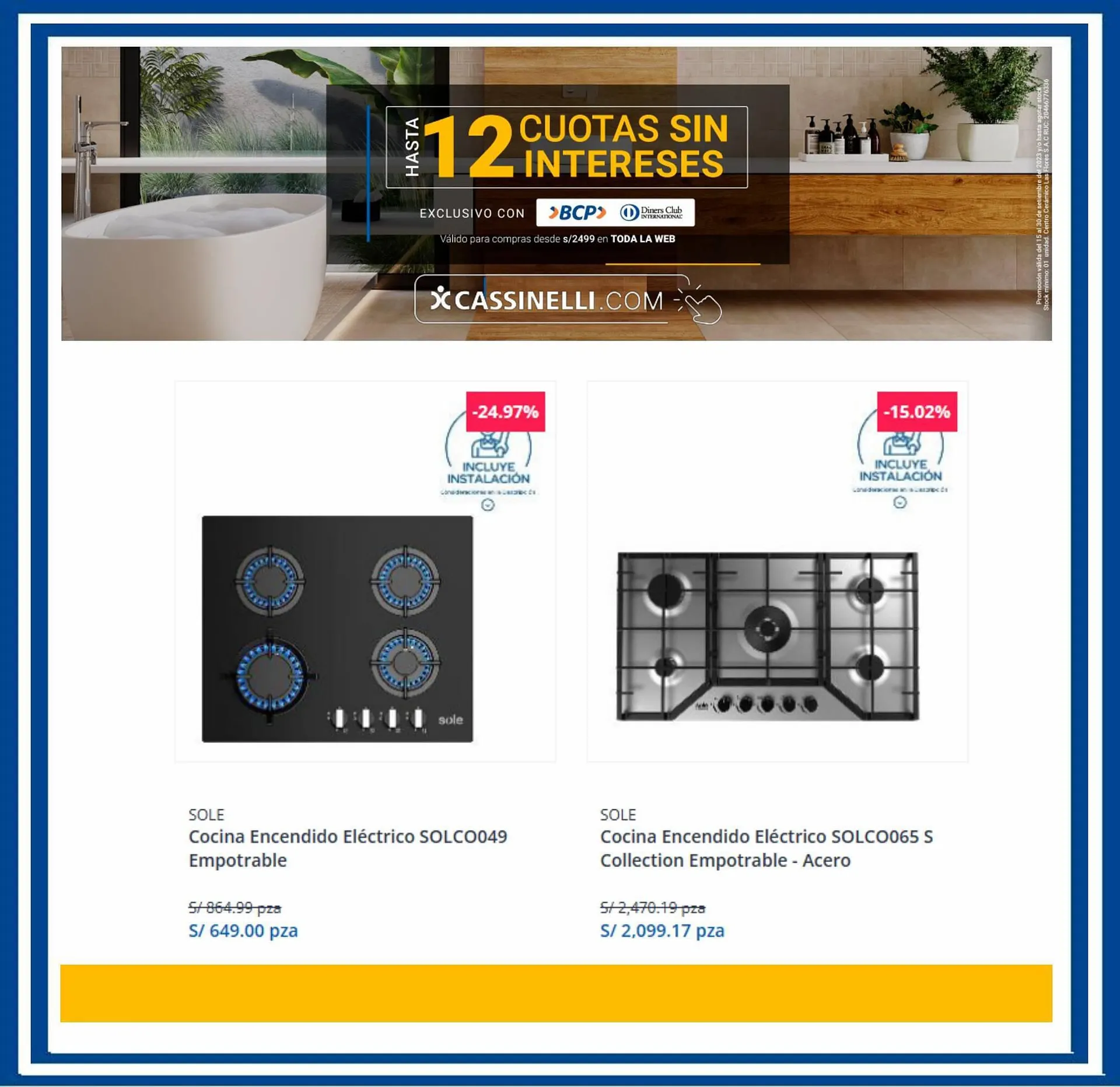 Catalogo de Catálogo Cassinelli 26 de setiembre al 4 de octubre 2023 - Pag 1