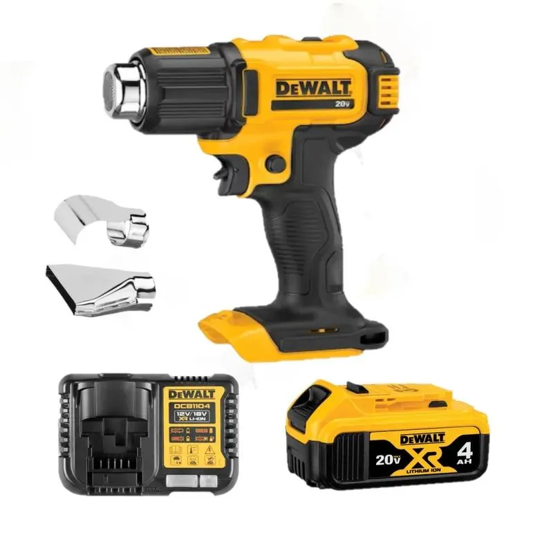 Pistola de Calor Inalámbrica Dewalt 20V + Batería 4Ah + Cargador