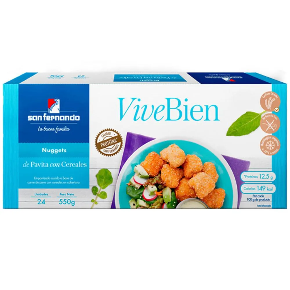 Nuggets de Pavita con Quinua y Kiwicha San Fernando Caja 24un