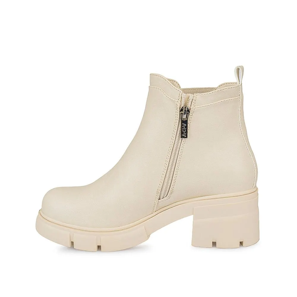 Botin Chelsea Casual DAVI-2408 Hueso ADV