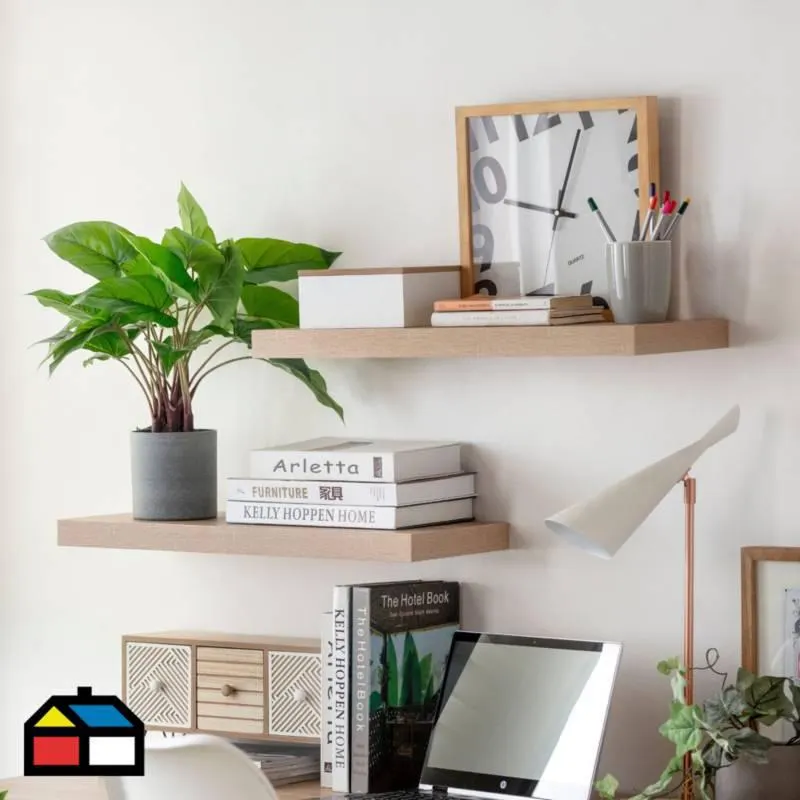 Repisa Flotante 60x25x3.8cm Natural