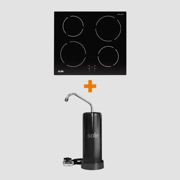 Encimera de Inducción 60cm + Purificador Alcalinizador Prime Negro