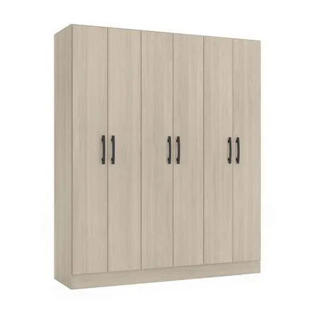 Ropero Bali 6 Puertas 3 Repisas MDP Almendra Orange