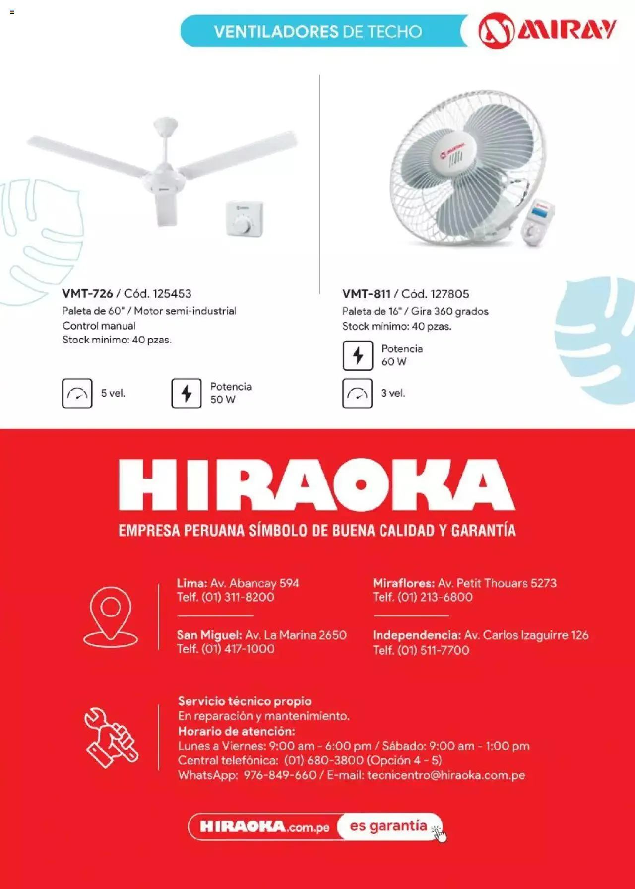 Catalogo de Catálogo Hiraoka - Ventiladores 1 de febrero al 31 de diciembre 2023 - Pag 6