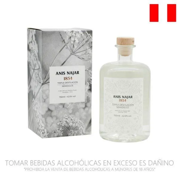 Licor Semi Dulce Anís Najar 1854 Triple Destilación x 750ml