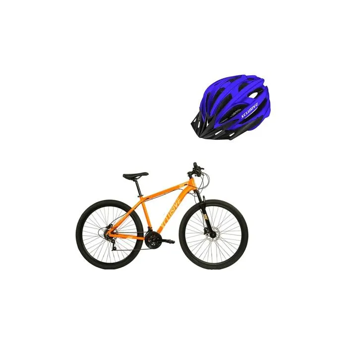 Bicicleta aluminio Xclusive Aro 29" NN + Casco Azul con L