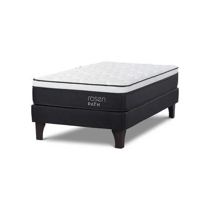 Cama Europea Path Black 1,5 Plazas 105 x 190 cm