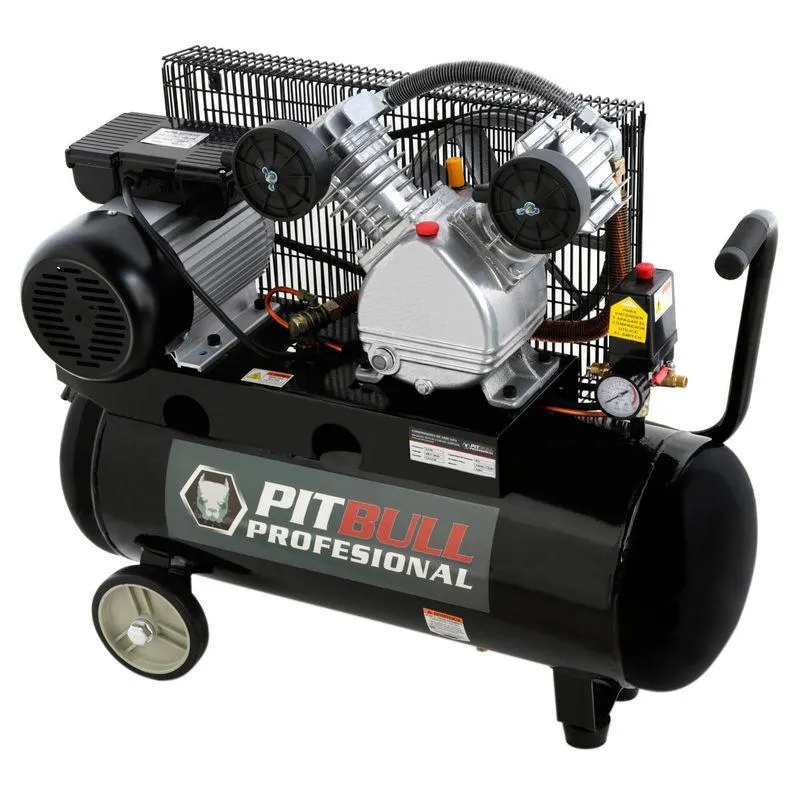 Compresor De Aire Pitbull Profesional 2.5HP 50 Lt