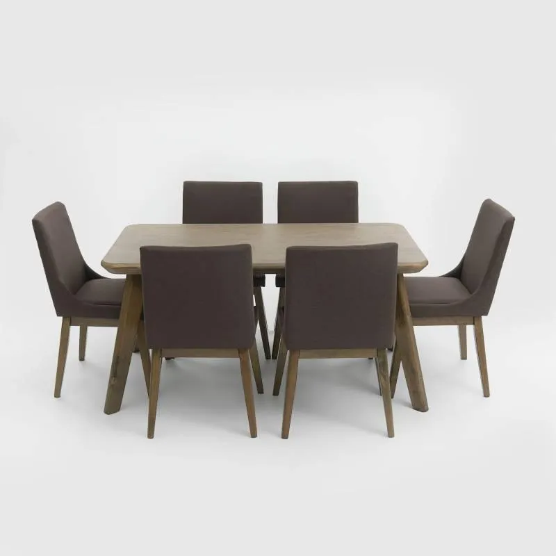 Juego de Comedor de Madera Glen 6 Sillas