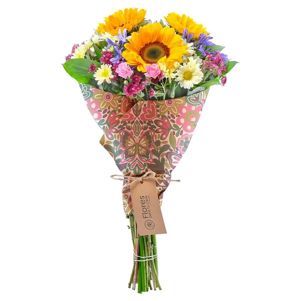 Ramo Folkanica con Girasoles y Flores
