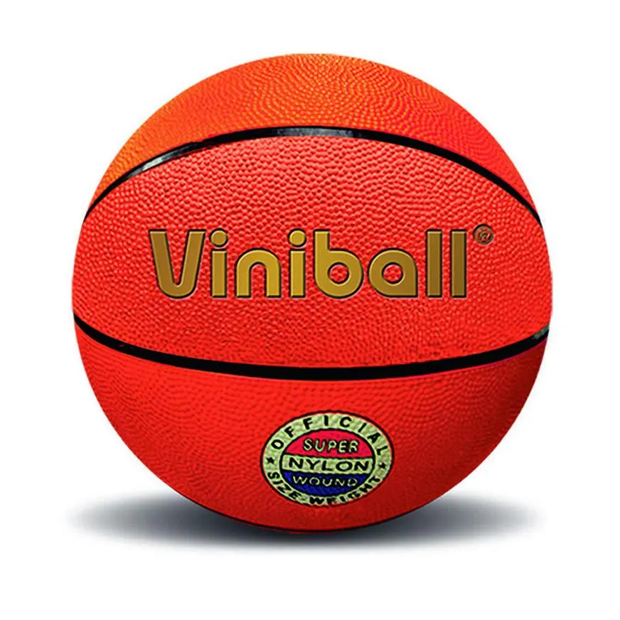 Pelota De Básquet Viniball Goma N° 7 Amarillo Y Naranja