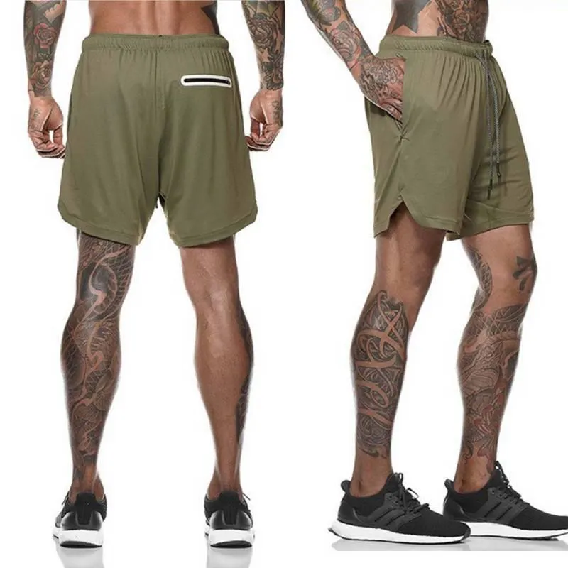 Gimnasio Short Con Licra Deportiva 2 En 1 Hombre Correr