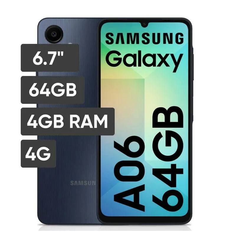 Celular Samsung Galaxy A06 4G 64GB 4GB 67 Negro