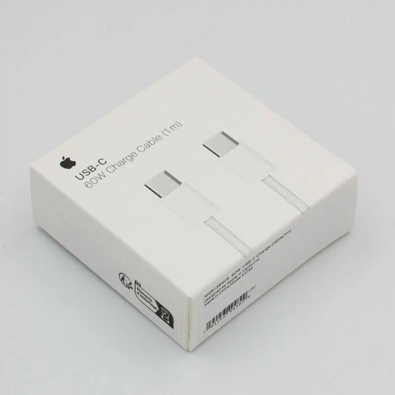 Cable de carga USB-C 1M 60w Original para iPhone 15 + Protectores