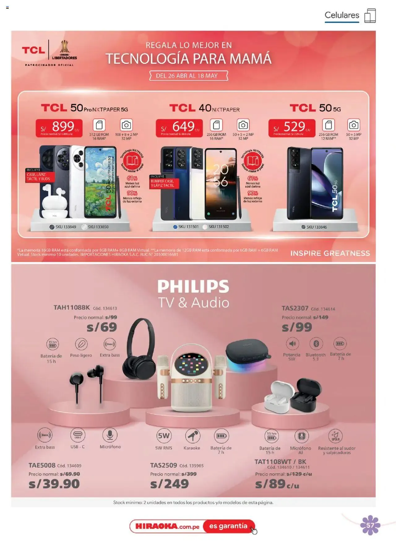 Catalogo de Hiraoka - Guia dia de la madre 26 de abril al 18 de mayo 2025 - Pag 57