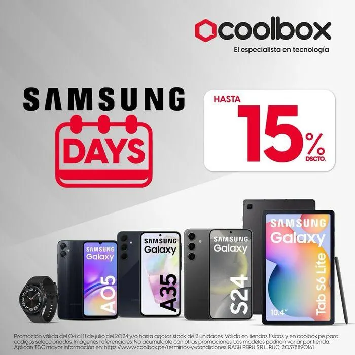 Catalogo de Samsung Days 9 de julio al 11 de julio 2024 - Pag 1