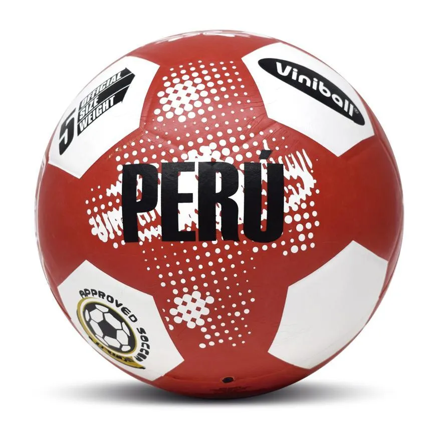 Pelota Viniball De Fútbol Paises Goma Liso