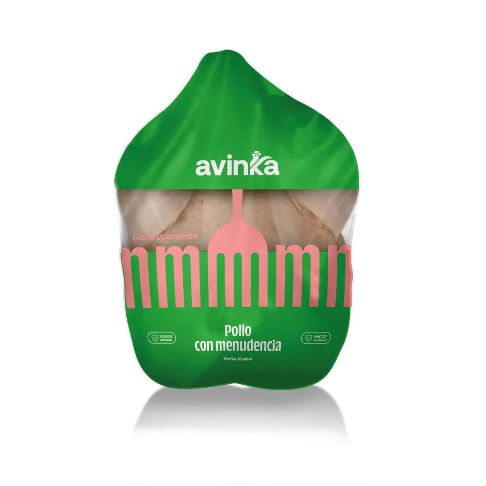 Pollo entero con menudencia Avinka Bolsa 1.80 a 2 kg