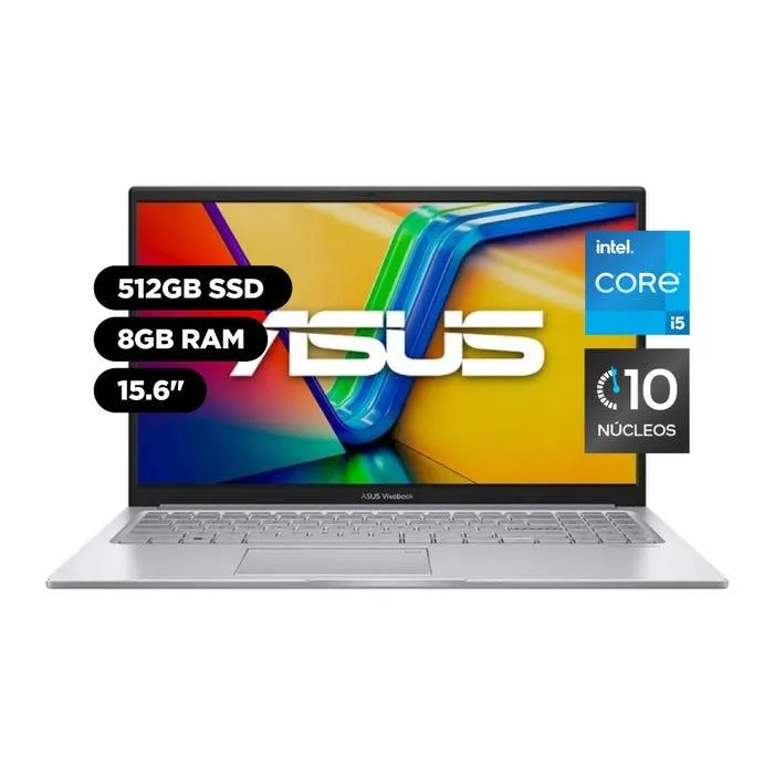 Laptop Asus Vivobook 15 15.6" Intel Core i5 12a gen 10 núcleos 8GB 512GB SSD